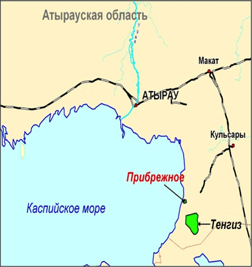 Карта атырауской области с населенными пунктами